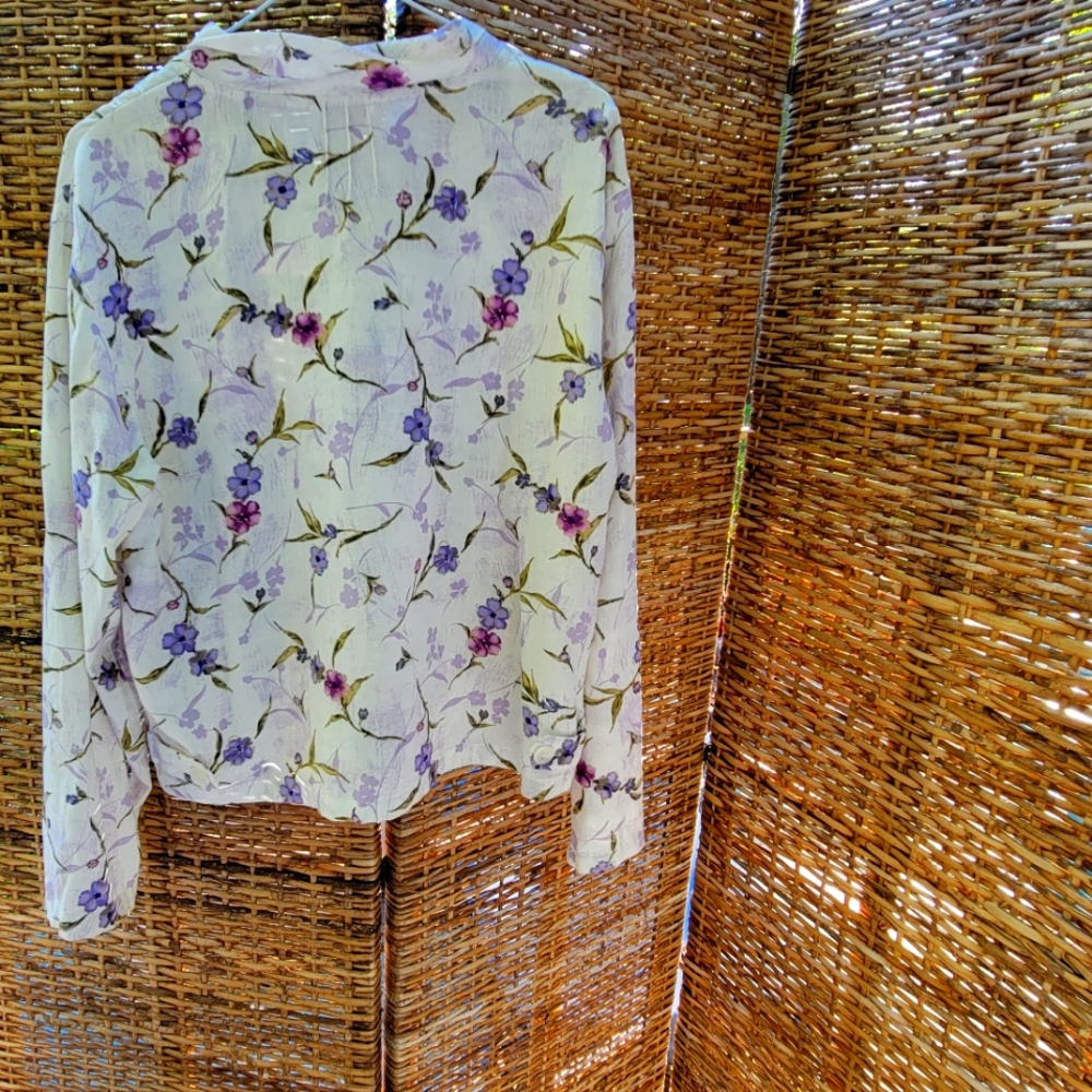 Floral Linen Shirt by Basic Threads - Picture 8 of 16